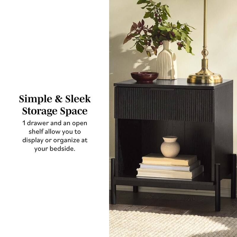 Middlebrook Designs Modern Fluted-Drawer Nightstand (Set of 2)