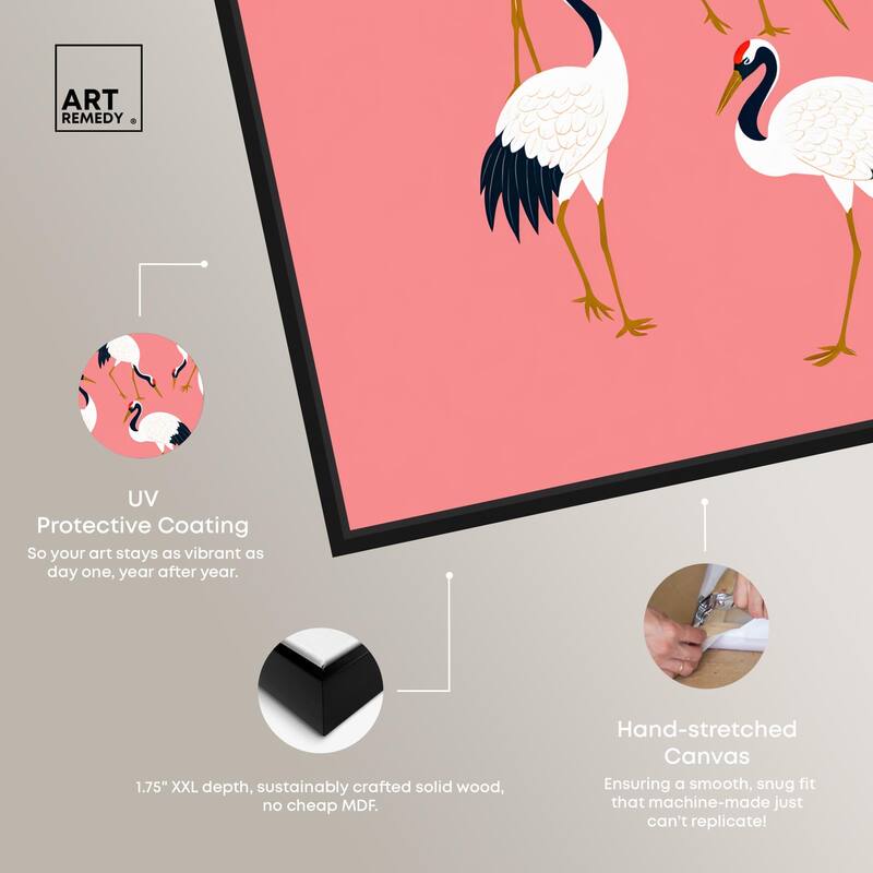 Crane Chorus Canvas by Art Remedy