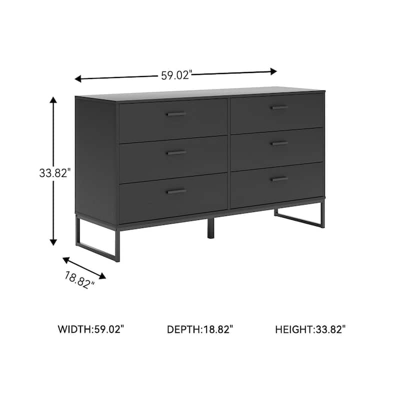 Signature Design by Ashley Socalle Black Dresser
