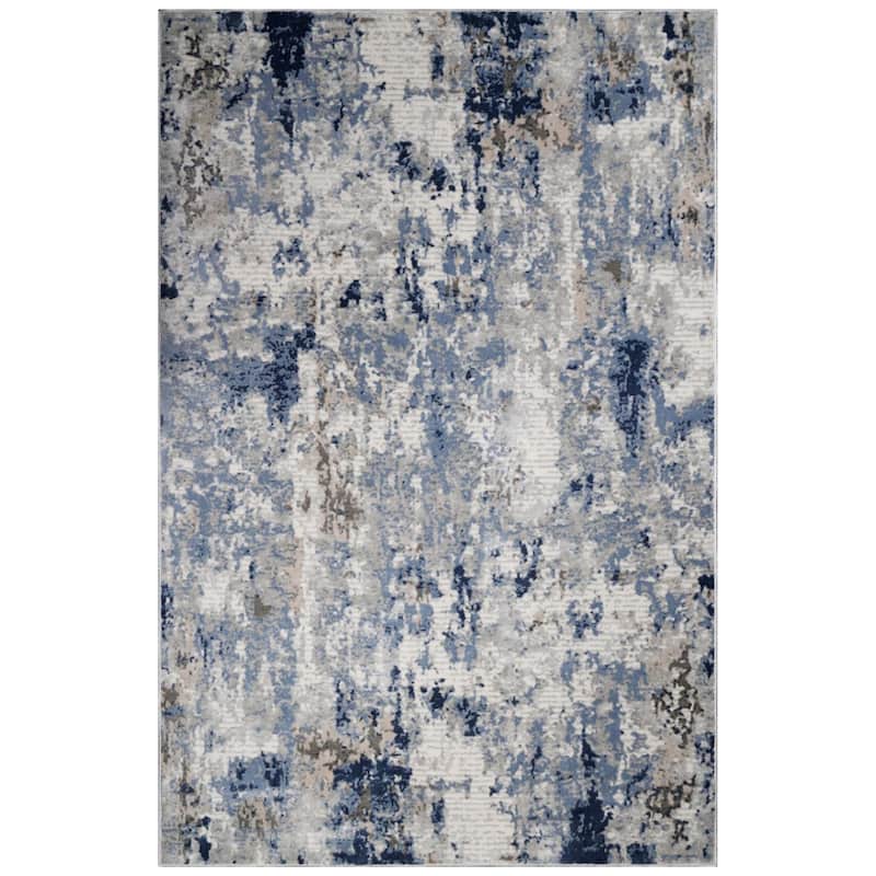Trendy Collection Abstract Area Rug - 7'10'' X 10'6'' - Grey/Blue