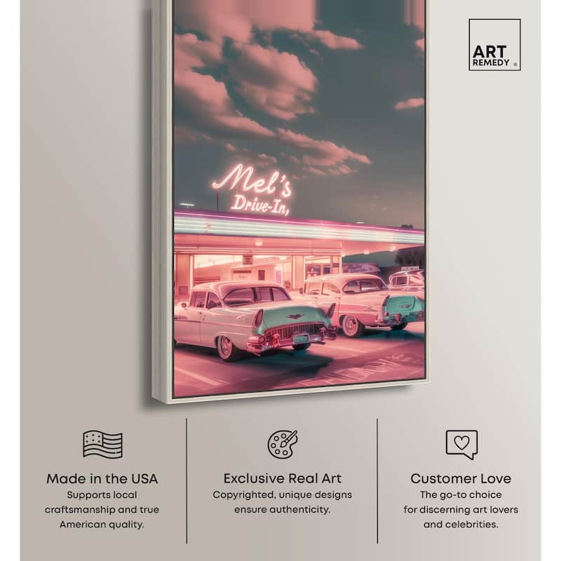 Drive In Stop Canvas by Art Remedy