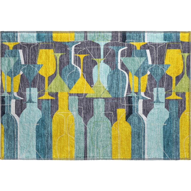 Premium Washable Super Soft Wine and Cocktail Mayfield Rug