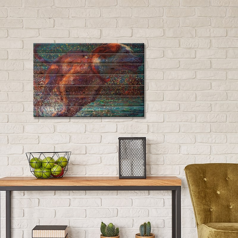 Aquavita Print On Wood by Iris Scott - Multi-Color