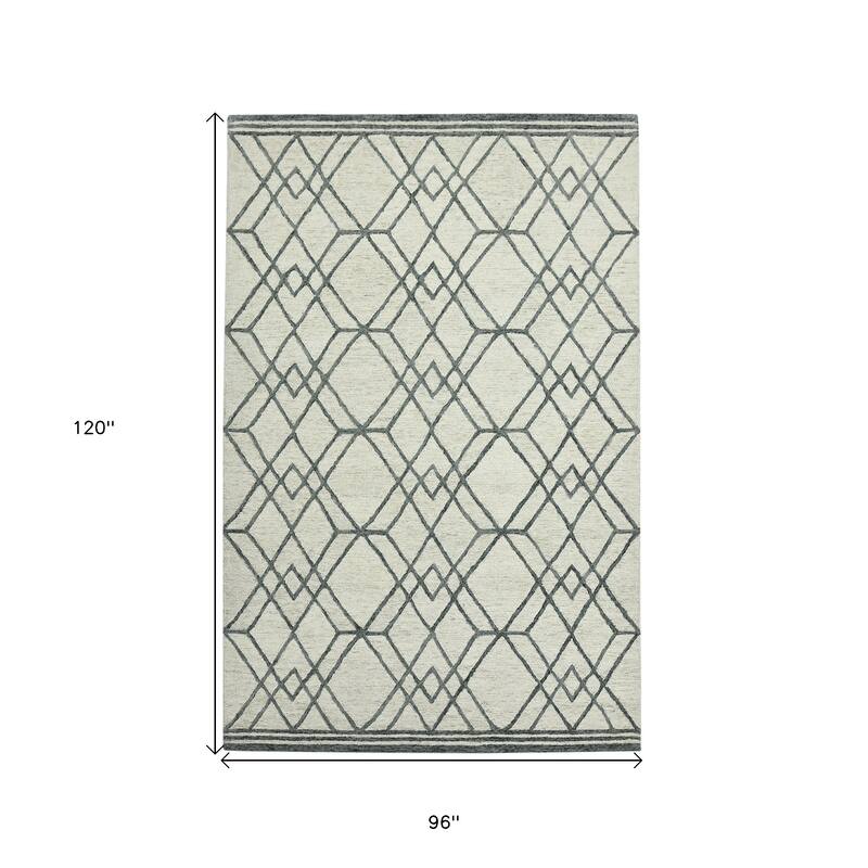 HomeRoots Geometric Lodge Rectangle Area Rug