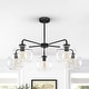 preview thumbnail 3 of 29, 5-Light Modern Linear Sputnik Branch Kitchen Island Light Clear Glass Globe Bubble Chandelier for Dining Room