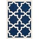 preview thumbnail 142 of 155, SAFAVIEH Handmade Chatham Clemma Modern Moroccan Wool Rug 2' x 3' - Dark Blue/Ivory - Rectangle