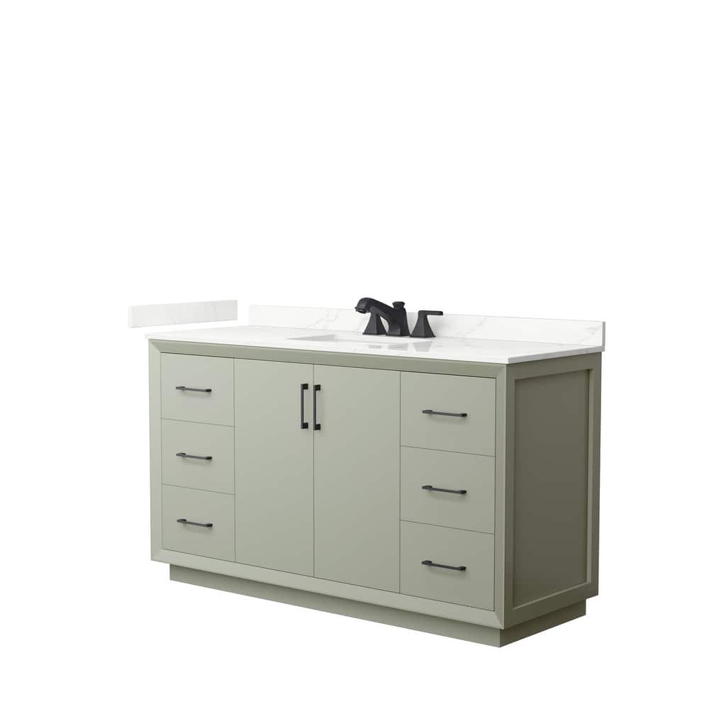 Strada 60-inch Single Vanity, Quartz Top