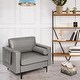 preview thumbnail 14 of 18, Costway Modern Accent Armchair Single Sofa with Bolster & Side Storage