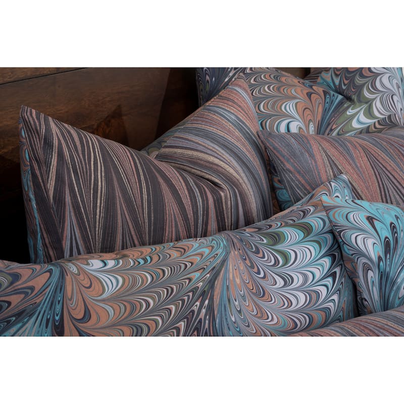 The Art of Marbling Aftershock Designer Throw Pillow