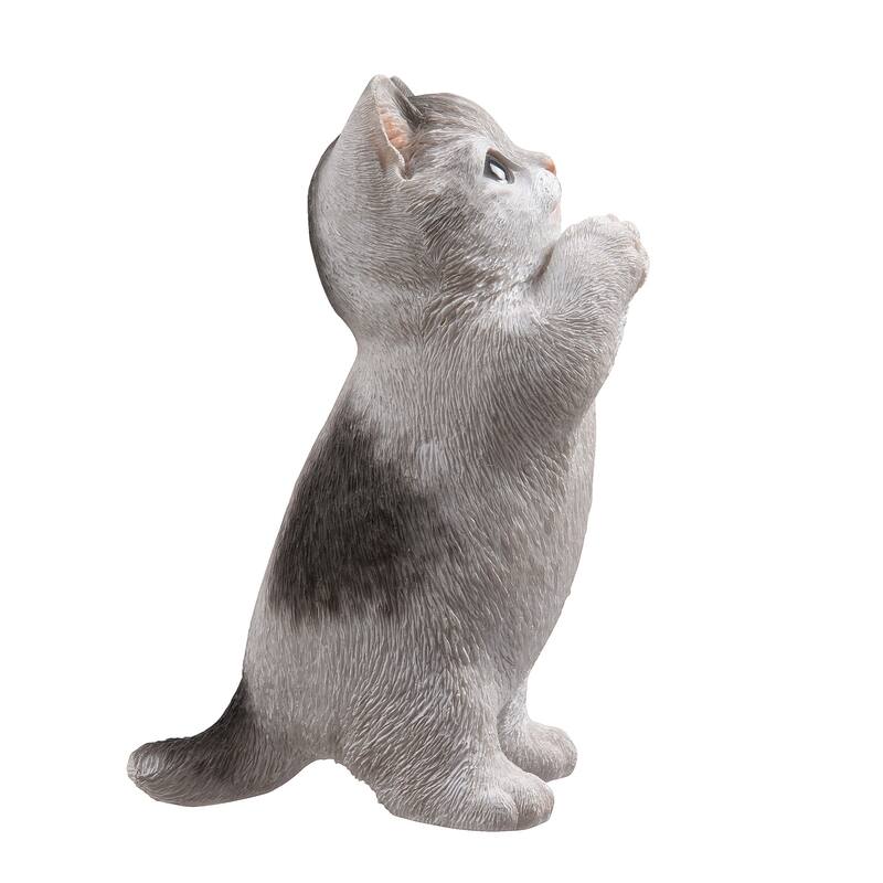 Praying Tabby Kitten Outdoor Garden Statue - 6.75"