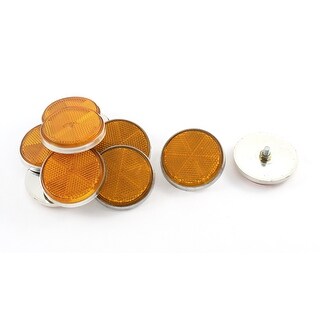 Unique Bargains 10 x Motorcycle Part Orange Round Plastic Reflective ...