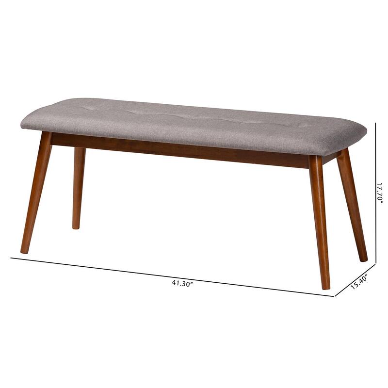Carson Carrington Ulfshult Mid-century Modern Fabric Dining Bench