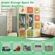 preview thumbnail 29 of 68, Kids Wardrobe Closet with Hanging Section and Cute Doors