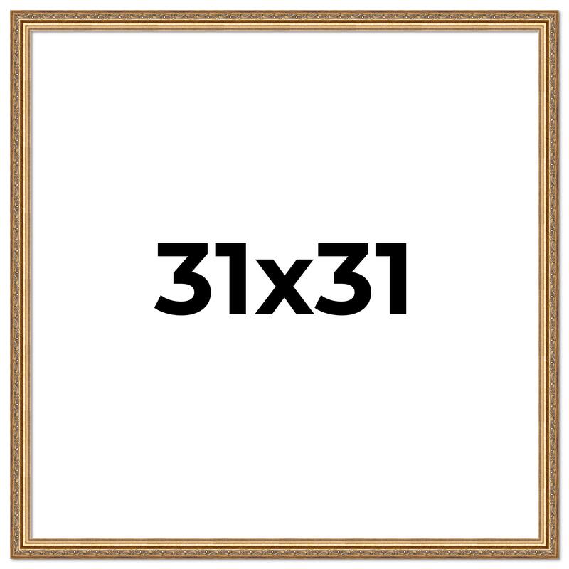 31x31 Frame Red Solid Wood Picture Frame Width 1.75 Inches | Interior Frame Depth 1 13/16 Inches
