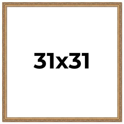 31x31 Frame Red Solid Wood Picture Frame Width 1.75 Inches | Interior Frame Depth 1 13/16 Inches