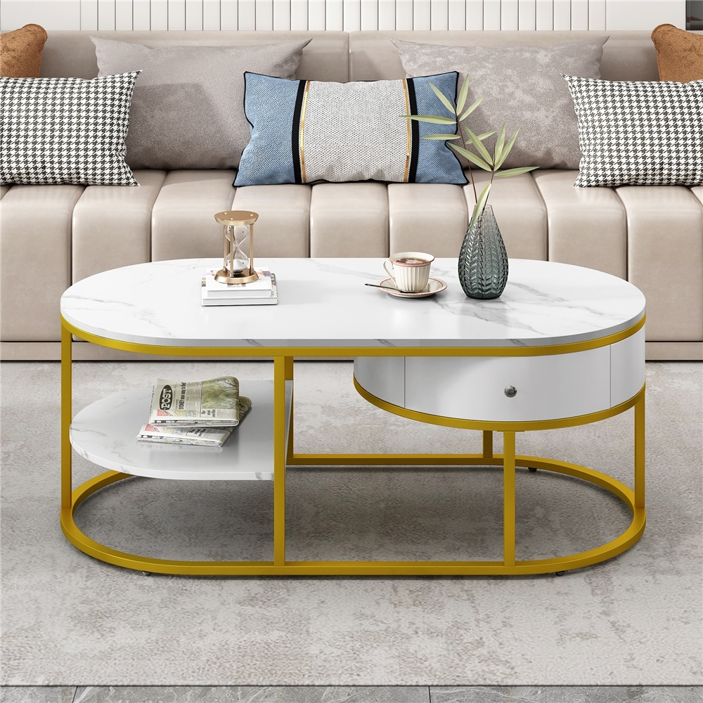 Marble coffee table set sales