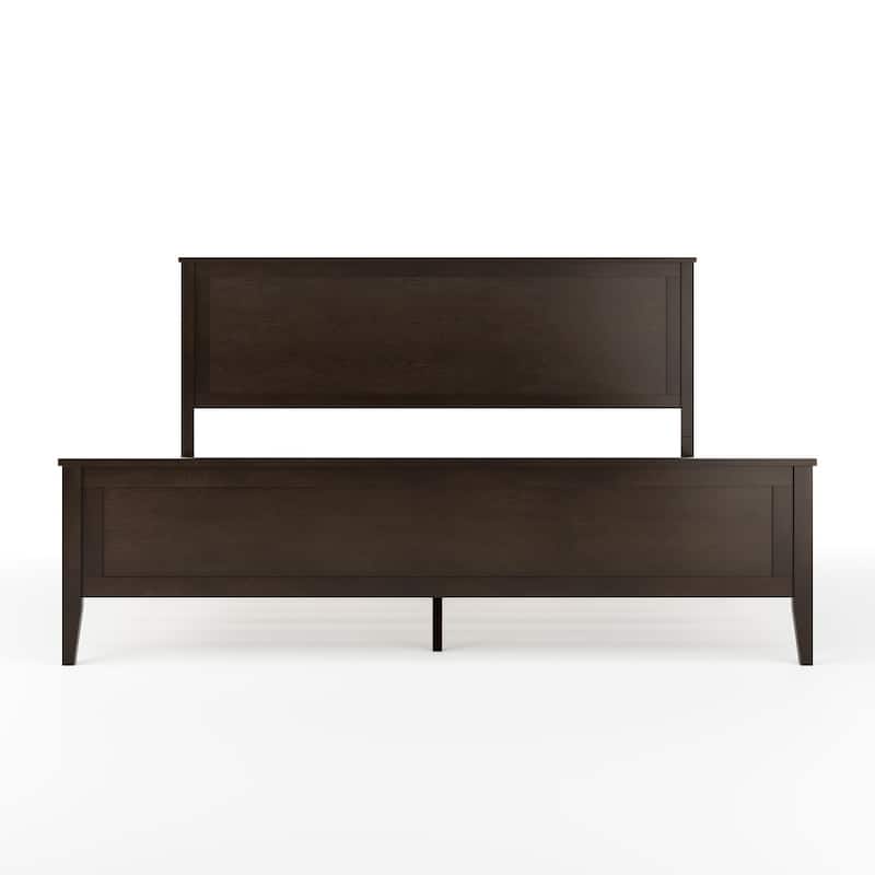 Martha Stewart Wooden Platform Bed with Headboard and Footboard