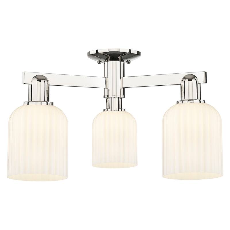 Innovations Lighting 716-3F-G559-5GWH Bridal Veil 3 Light 23" Wide - Polished Nickel