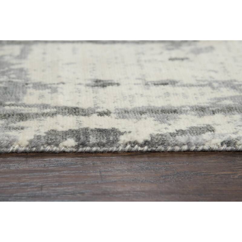 Alora Decor Radiant Abstract Distressed Wool Blend Rug