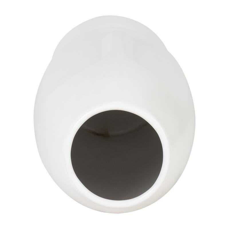Sagebrook Home Neutral Modern Ceramic Face Vase