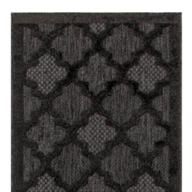 HomeRoots Trellis Contemporary Runner Outdoor Rug - 12' Runner
