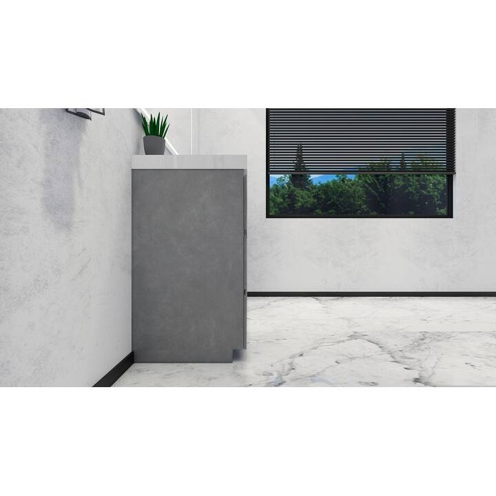 Modern 48“ Single Sink Bathroom Vanity with Soft-Close Storage and Integrated Acrylic Top (Angeles Series)
