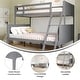 preview thumbnail 31 of 68, Convertible Solid Wood Bunk Bed Frame for Kids with Ladder, No Box Spring Needed
