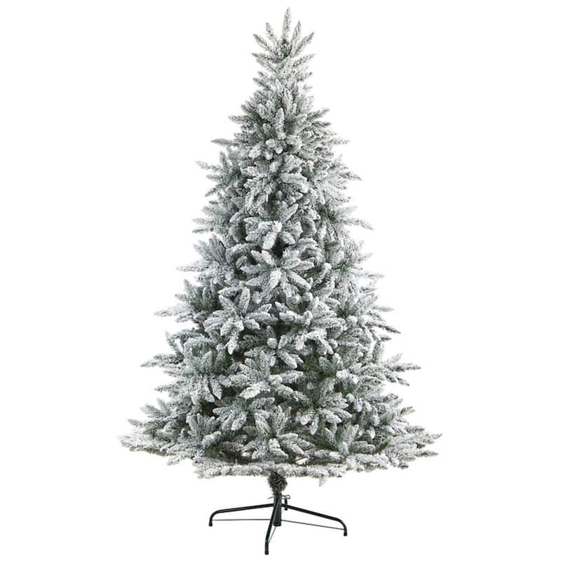 Flocked West Virginia Spruce Artificial Christmas Tree - 8' - Unlit