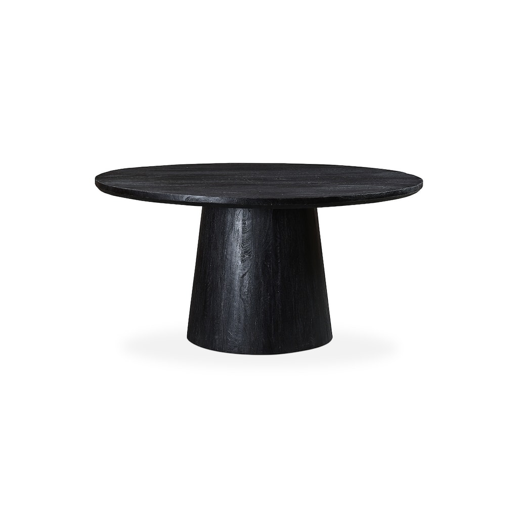 Aurelle Home Modern Pedestal Round Wood Dining Table