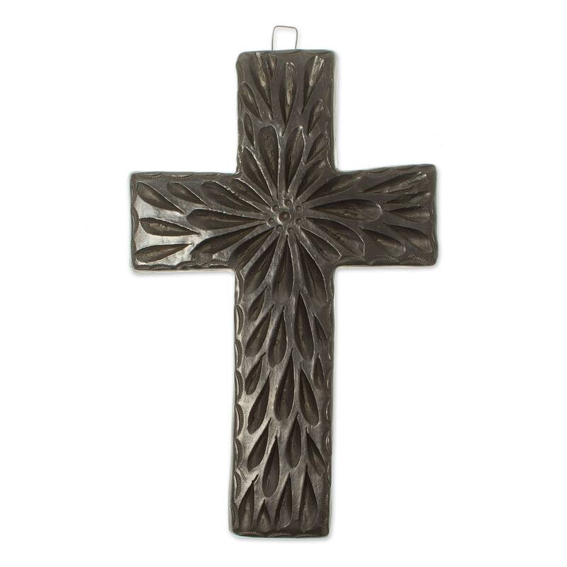 Novica Handmade Oaxacan Faith Ceramic Wall Cross