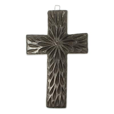 Novica Handmade Oaxacan Faith Ceramic Wall Cross