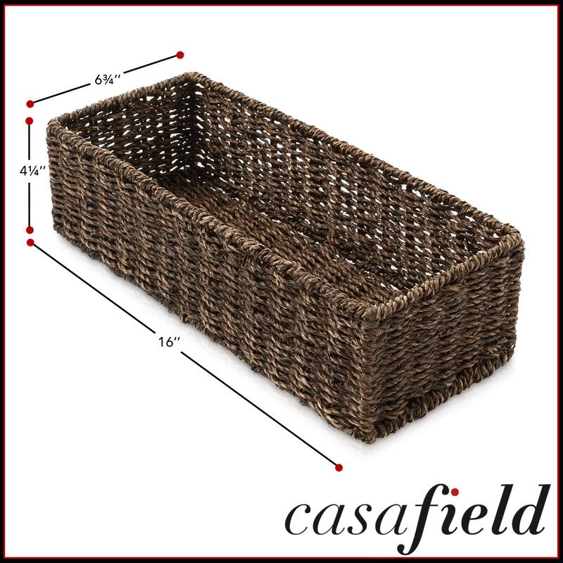 2 Bathroom Storage Baskets SeagrassHyacinth Toilet Paper Bin