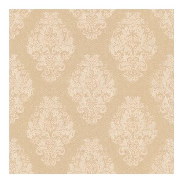 Shop Bromley Peach Satin Damask Wallpaper 396in X 20 5in 0 25in