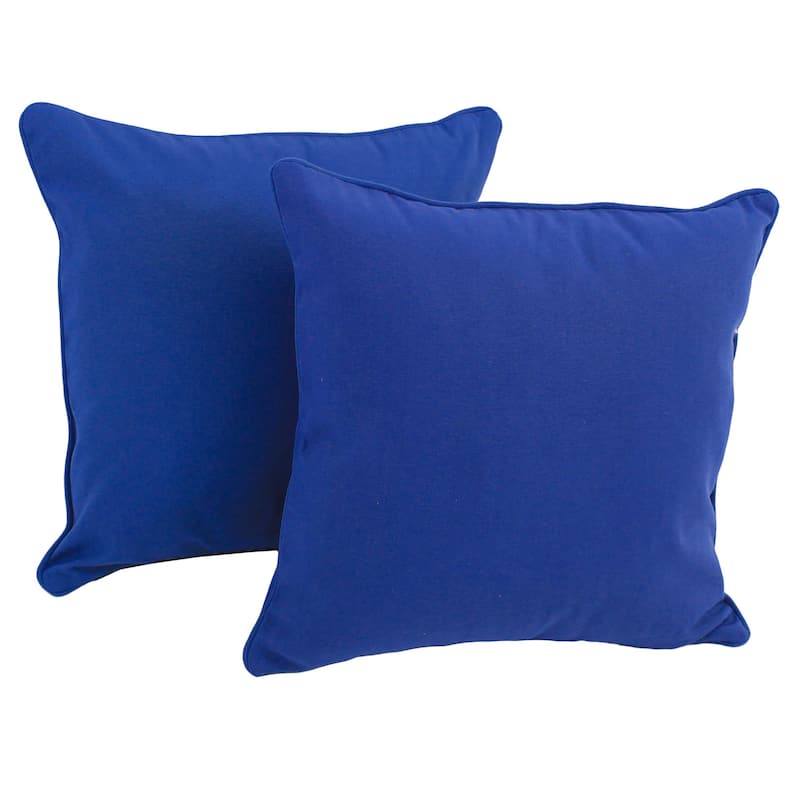 18-inch Twill Throw Pillows (Set of 2) - Royal Blue