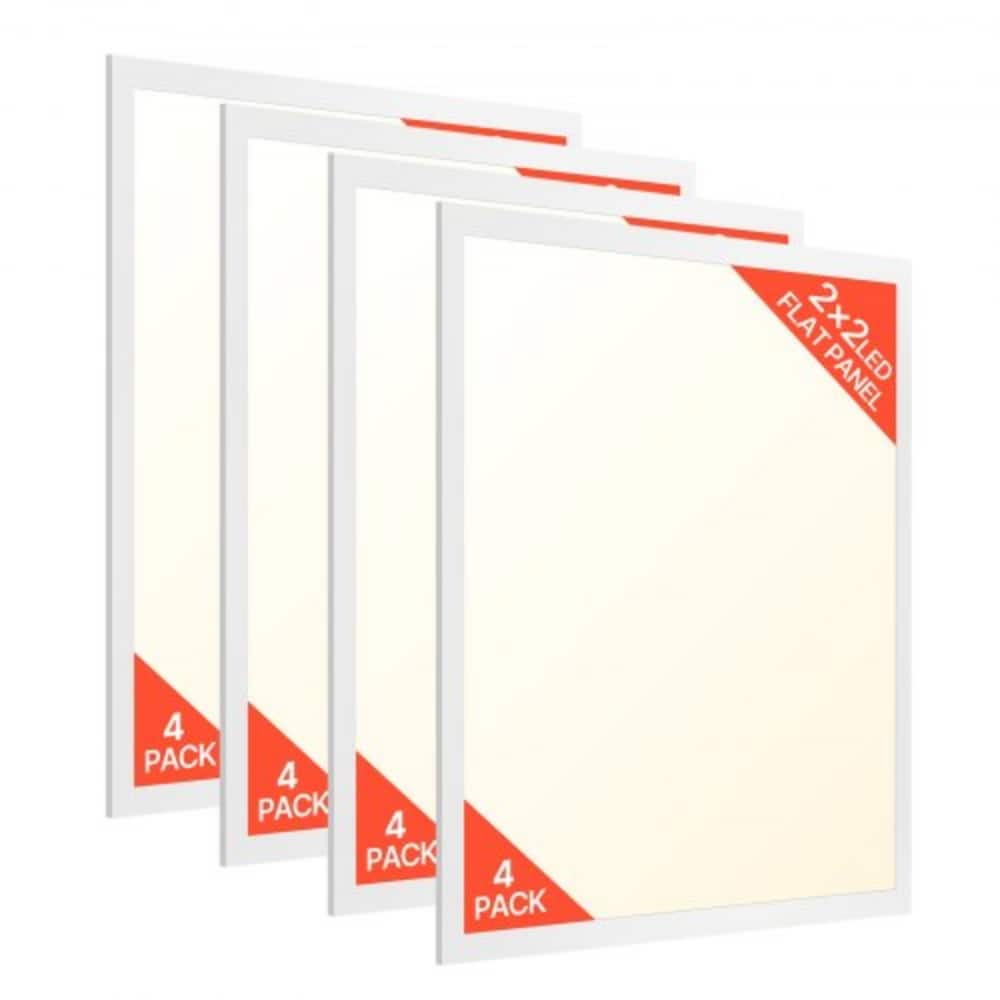 LED Flat Panel Light, 2x2 FT, 5700 LM, Dimmable for Kitchen - 24" x 24" x 1.32"