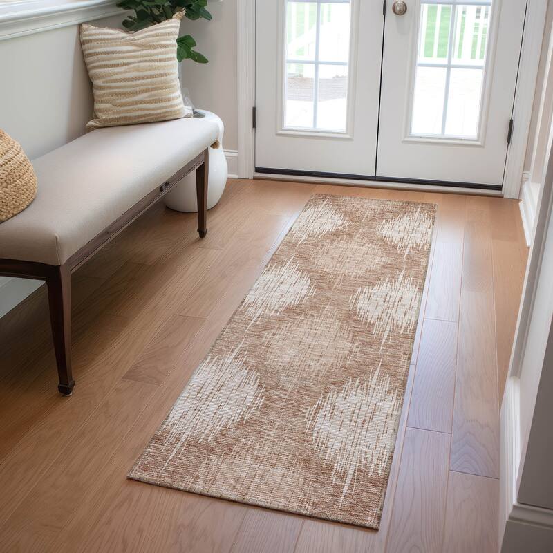 Machine Washable Indoor/ Outdoor Chantille Contemporary Geo Rug