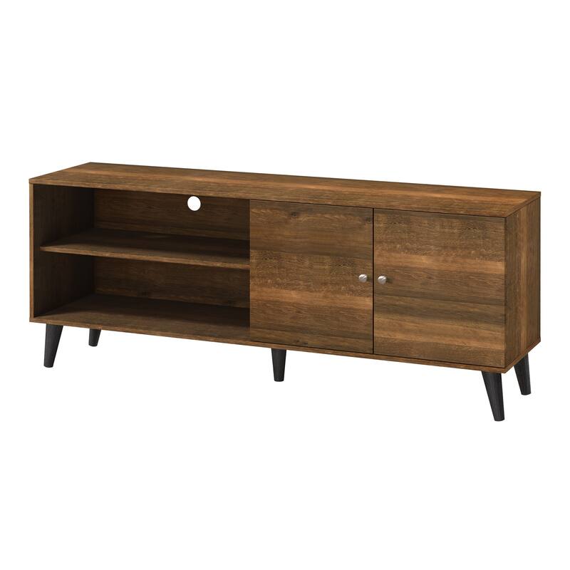 Amidon TV Stand for TVs up to 47.3", with 2 Storage Shelves& 1 Cabinet
