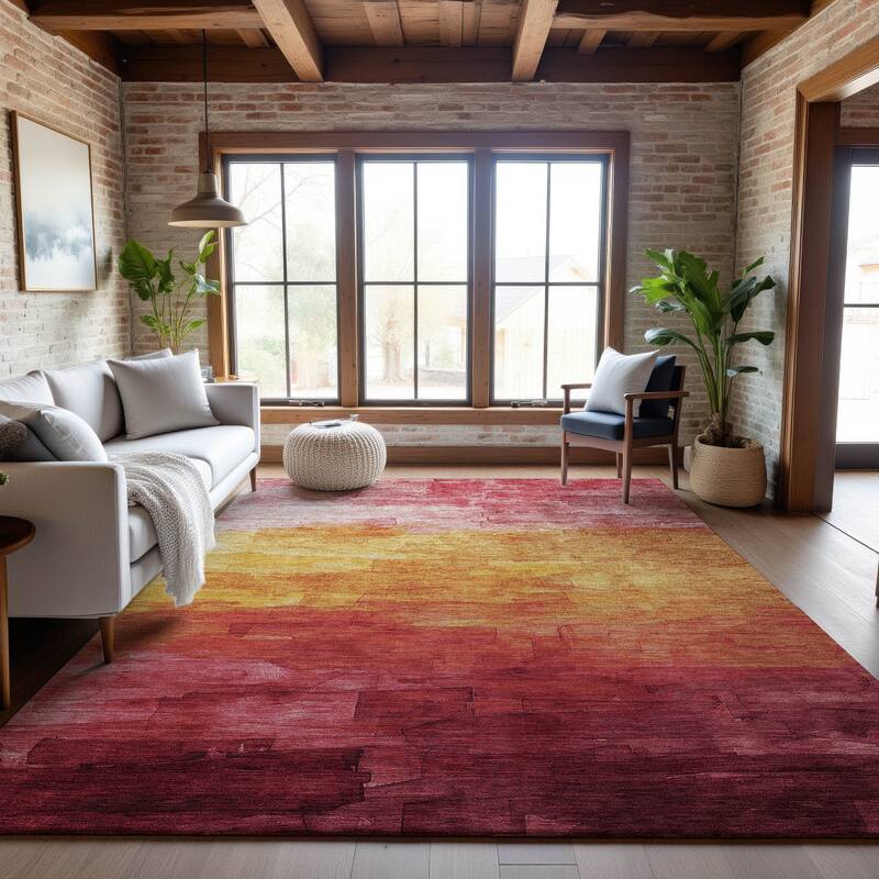 Premium Washable Super Soft Ombre Brushstrokes Mayfield Rug