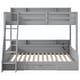 preview thumbnail 24 of 28, Twin over Full Bunk Bed with Shelves, Multi-functional Kids Storage Bed Frame with LED Light, Charging Station and Drawer