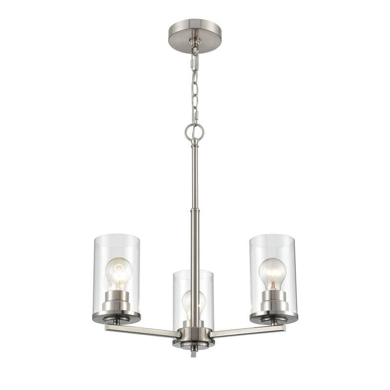Millennium Lighting Verlana 3 Light Chandelier in Multiple Finishes with Clear Glass Shades