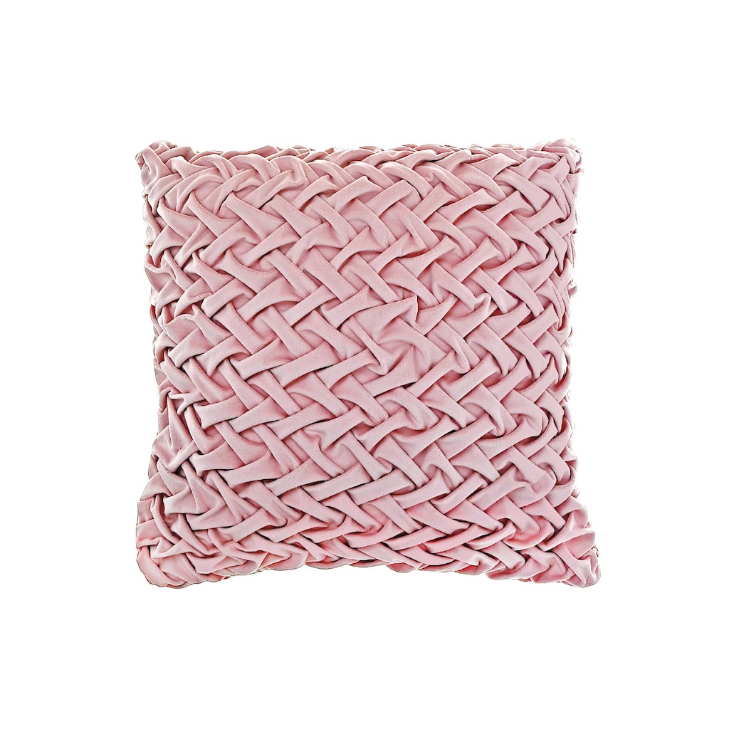Monica Briaded Cushion Pale Pink 18 X 18 - Set of 2