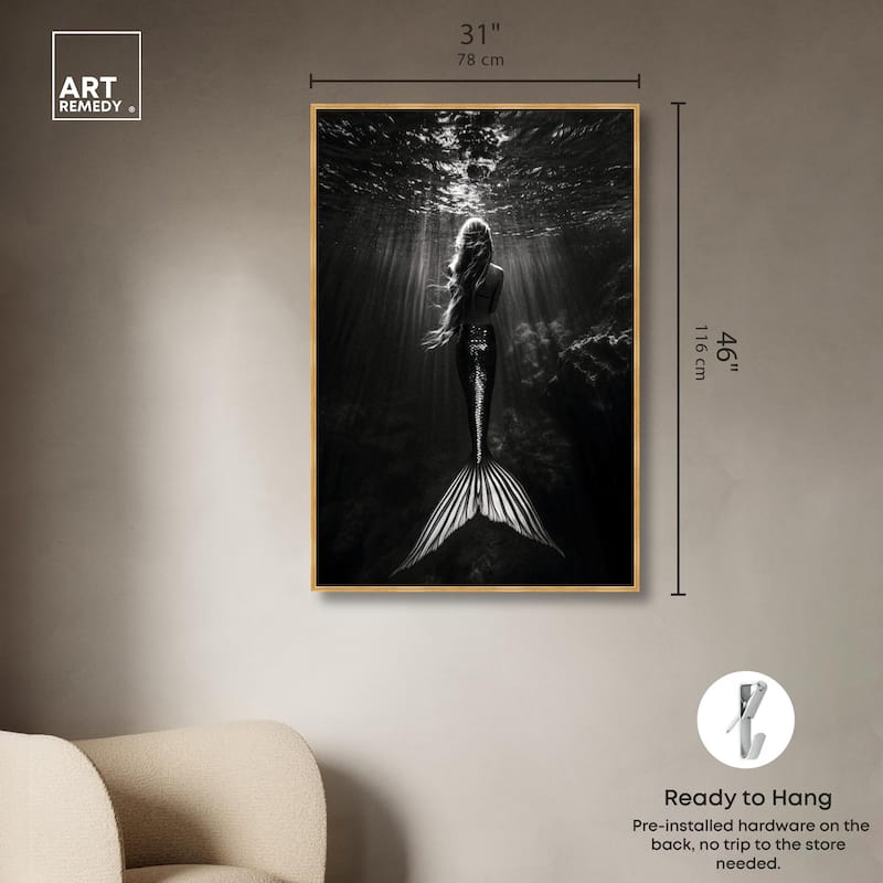 Mermaid Night Canvas by Art Remedy