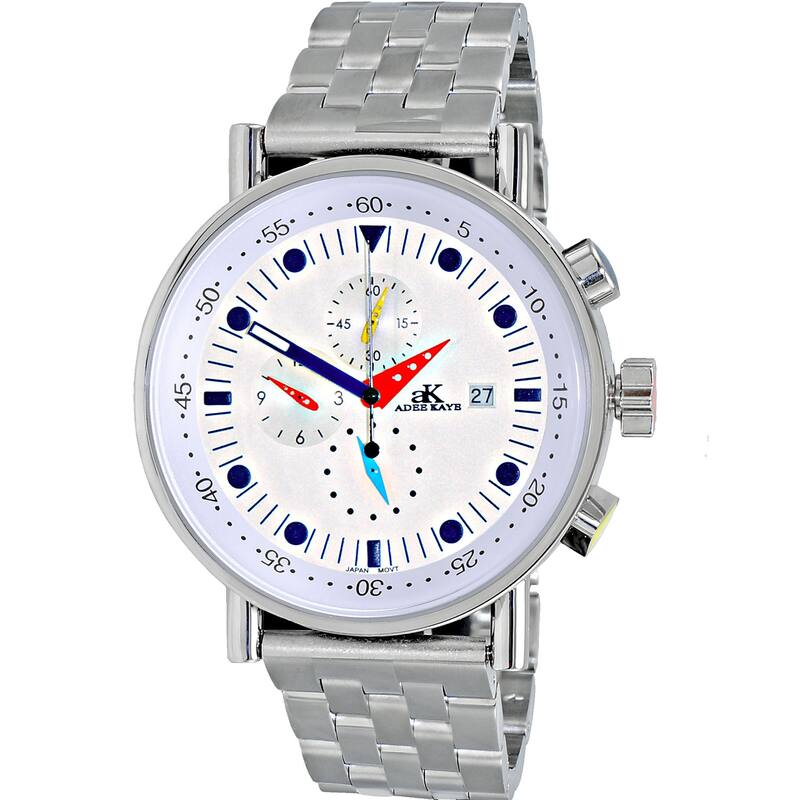 Adee Kaye Men's Mando-Mb White Dial Watch - AK2268-30SV - 6 (36)