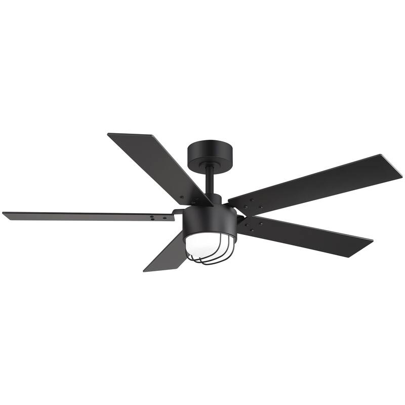 52" Reversible 5-Blade Modern LED Ceiling Fan with Light and Remote