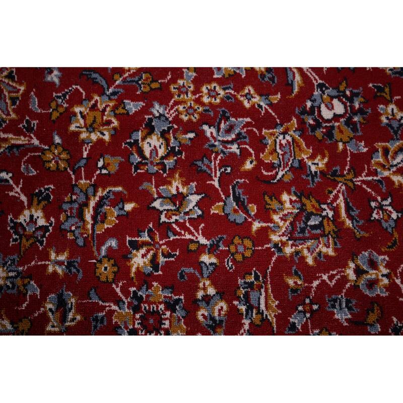 Traditional Red Kashan Turkish Area Rug Oriental Machine Made Carpet - 9'8" x 12'5"