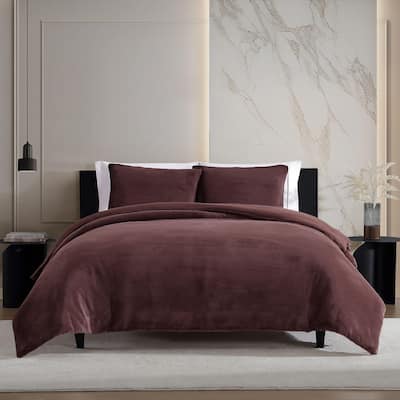 Vera Wang Signature Solid Red Reversible Comforter Set