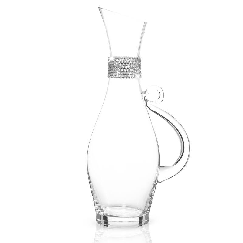 Berkware Elegant Large Wine Decanter with Dazzling Rhinestone Design