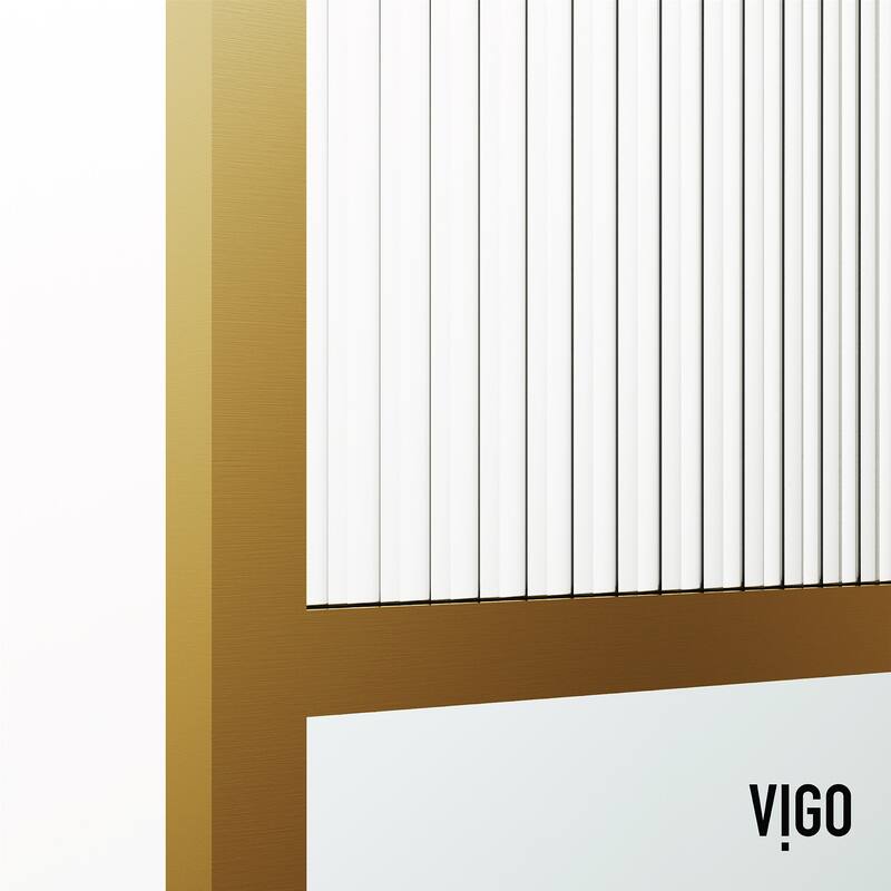 Vigo VG60933474 Essex 74" High x 34" Wide Shower Screen Framed Shower