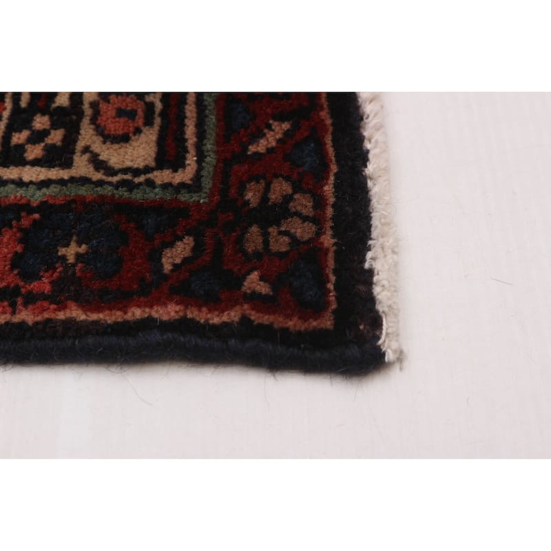 ECARPETGALLERY Hand-knotted Anadol Navy, Red Wool Rug - 3'7 x 9'10