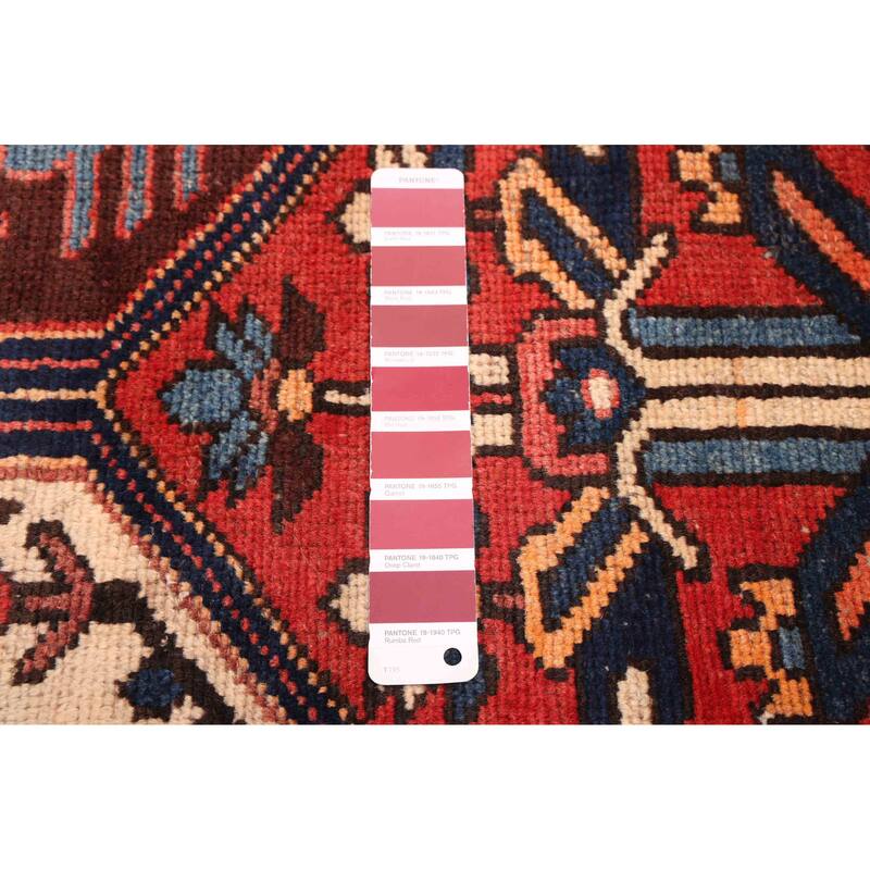 ECARPETGALLERY Hand-knotted Kayseri Vintage Red Wool Rug - 3'5 x 9'5